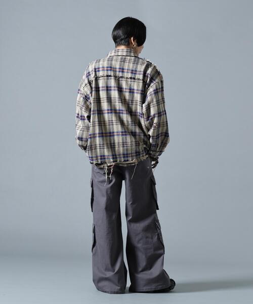DANKE SCHON(ダンケシェーン)の「【WEB&DEPOT限定】DankeSchon/ダンケシェーン/ST TWILL FLARE CARGO PANTS(カーゴパンツ・メンズ・ブラック/チャコールグレー・XL/M/S/L)」の15枚目の写真