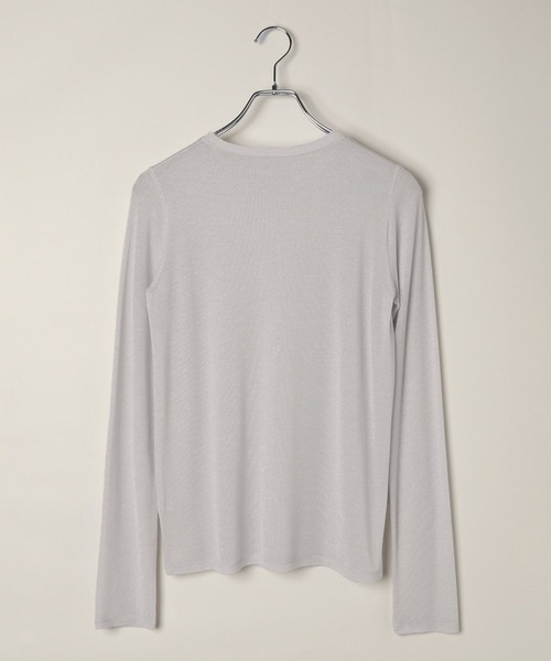 A part by(アパートバイ)の「カシミヤシルクジャージプルオーバー(Tシャツ/カットソー・レディース・オフホワイト/ブラック/ホワイト系その他5/ライトグレー・FREE)」の15枚目の写真