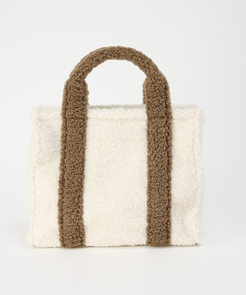 BARNYARDSTORM（バンヤードストーム）の「BARNYARDSTORM / ジャガードテープスクエアボアトート【WEB限定カラー】（トートバッグ・レディース・モカ/ホワイト/ライトグレー・FREE）」の10枚目の写真