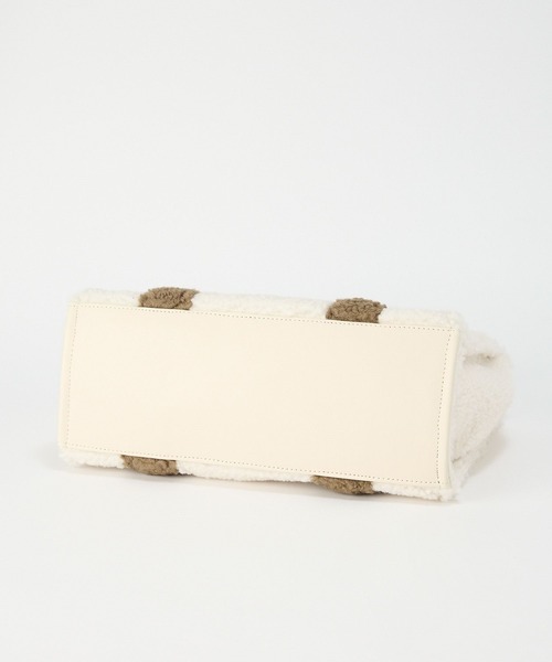 BARNYARDSTORM（バンヤードストーム）の「BARNYARDSTORM / ジャガードテープスクエアボアトート【WEB限定カラー】（トートバッグ・レディース・モカ/ホワイト/ライトグレー・FREE）」の8枚目の写真