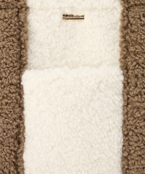 BARNYARDSTORM（バンヤードストーム）の「BARNYARDSTORM / ジャガードテープスクエアボアトート【WEB限定カラー】（トートバッグ・レディース・モカ/ホワイト/ライトグレー・FREE）」の17枚目の写真