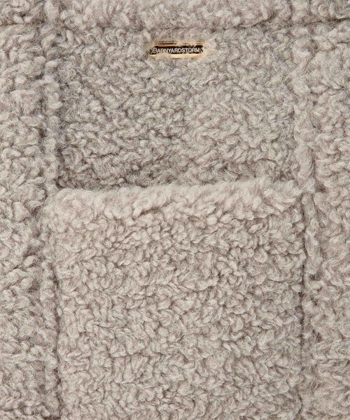 BARNYARDSTORM（バンヤードストーム）の「BARNYARDSTORM / ジャガードテープスクエアボアトート【WEB限定カラー】（トートバッグ・レディース・モカ/ホワイト/ライトグレー・FREE）」の14枚目の写真