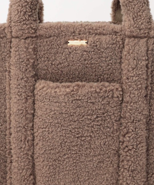 BARNYARDSTORM（バンヤードストーム）の「BARNYARDSTORM / ジャガードテープスクエアボアトート【WEB限定カラー】（トートバッグ・レディース・モカ/ホワイト/ライトグレー・FREE）」の13枚目の写真