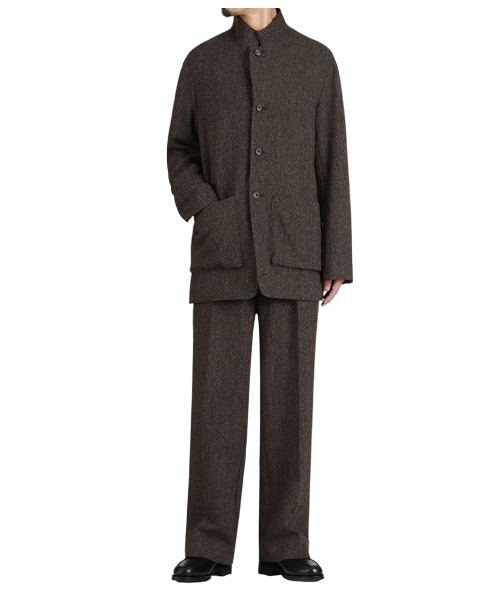 PORT BY ARK（ポートバイアーク）の「PORT BY ARK / ポートバイアーク：British Tweed Trousers：PO18-PT02[COR]（スラックス・メンズ・ブラウン・1/2）」の13枚目の写真