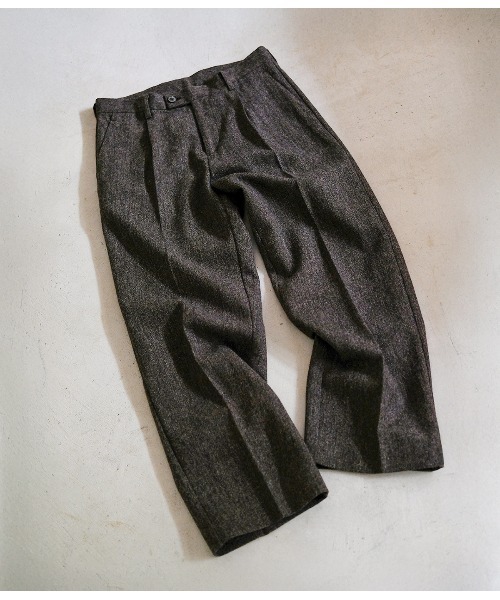 PORT BY ARK（ポートバイアーク）の「PORT BY ARK / ポートバイアーク：British Tweed Trousers：PO18-PT02[COR]（スラックス・メンズ・ブラウン・1/2）」の15枚目の写真