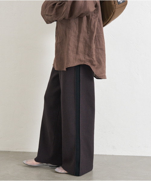 JOURNAL STANDARD（ジャーナルスタンダード）の「《WEB限定追加2》ウォッシャブルトラックパンツ（その他パンツ・レディース・ブラウン/ブラック・FREE）」の10枚目の写真