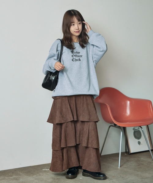 AO2(アオズ)の「【80%OFF】フェイクスエードティアードロングスカート(スカート・レディース・ブラック/ベージュ/ブラウン・FREE)」の12枚目の写真