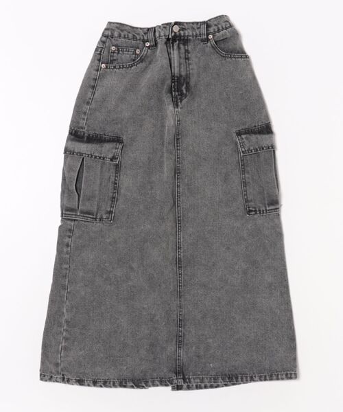 REDYAZEL(レディアゼル)の「カーゴデニムロングスカート(デニムスカート・レディース・ブルー/ライトグレー・SMALL/MEDIUM)」の1枚目の写真