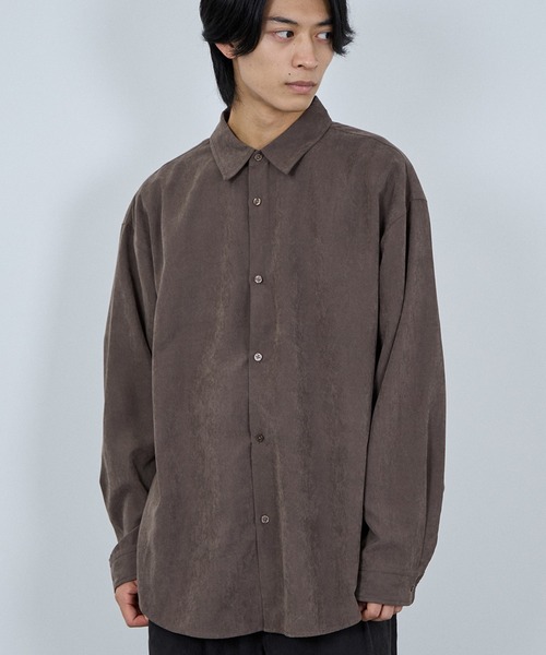 URBAN COLLECTION(アーバンコレクション)の「URBAN COLLECTION ピーチタッチルーズシャツ【微起毛】(シャツ/ブラウス・メンズ・グレー/ブラウン/グレイッシュベージュ/ブラック・XL/L/M/S)」の3枚目の写真
