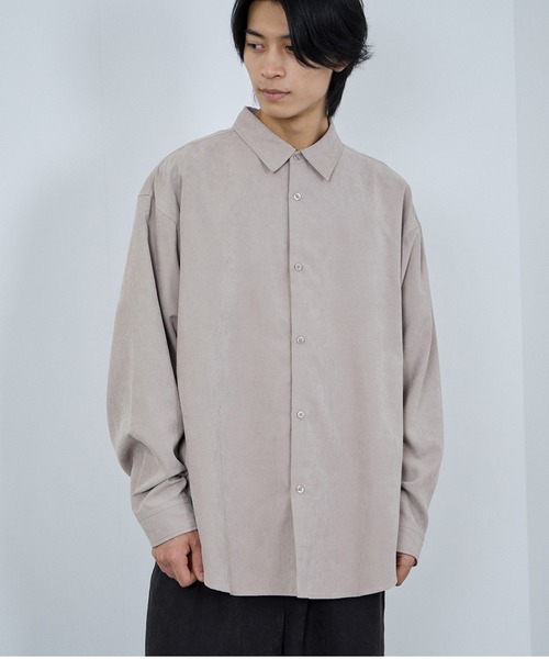 URBAN COLLECTION(アーバンコレクション)の「URBAN COLLECTION ピーチタッチルーズシャツ【微起毛】(シャツ/ブラウス・メンズ・グレー/ブラウン/グレイッシュベージュ/ブラック・XL/L/M/S)」の4枚目の写真