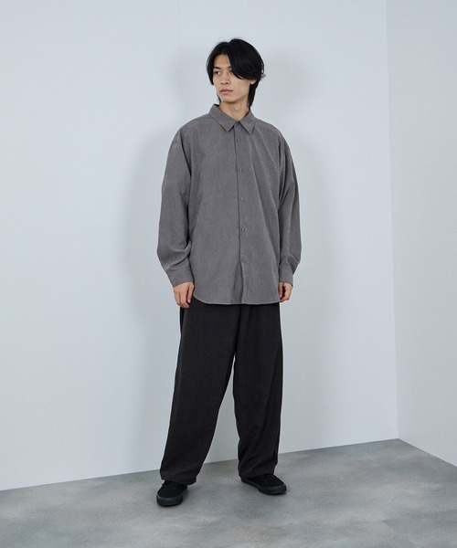URBAN COLLECTION(アーバンコレクション)の「URBAN COLLECTION ピーチタッチルーズシャツ【微起毛】(シャツ/ブラウス・メンズ・グレー/ブラウン/グレイッシュベージュ/ブラック・XL/L/M/S)」の15枚目の写真