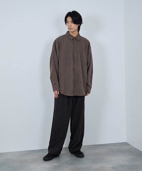 URBAN COLLECTION(アーバンコレクション)の「URBAN COLLECTION ピーチタッチルーズシャツ【微起毛】(シャツ/ブラウス・メンズ・グレー/ブラウン/グレイッシュベージュ/ブラック・XL/L/M/S)」の22枚目の写真