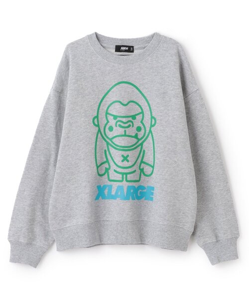 XLARGE KIDS（エクストララージキッズ）の「ファニーゴリラアウトライントレーナー（スウェット・キッズ・トップグレー/ブラック/オレンジ・140cm/90cm/100cm/80ｃｍ/110cm/120cm/130cm）」の3枚目の写真