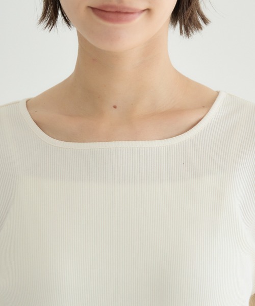 KATHARINE ROSS（キャサリンロス）の「【KATHARINE ROSS】ブライトテレコスクエアプルオーバー（Tシャツ/カットソー・レディース・ブラック/ライトベージュ/チャコールグレー/グレイッシュベージュ/ライトグレー/ホワイト・MEDIUM）」の20枚目の写真