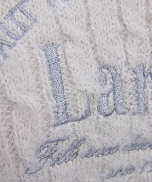 clear（クリア）の「フロント刺繍シャギーケーブルニットトップス[着回し力抜群 ガーリー カジュアル]≪AW新作≫（ニット/セーター・レディース・サックスブルー/アイボリー/グレー/ネイビー/ピンク・F）」の10枚目の写真