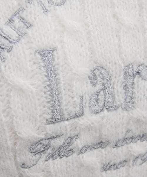 clear（クリア）の「フロント刺繍シャギーケーブルニットトップス[着回し力抜群 ガーリー カジュアル]≪AW新作≫（ニット/セーター・レディース・サックスブルー/アイボリー/グレー/ネイビー/ピンク・F）」の9枚目の写真