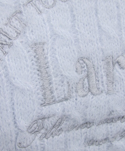 clear（クリア）の「フロント刺繍シャギーケーブルニットトップス[着回し力抜群 ガーリー カジュアル]≪AW新作≫（ニット/セーター・レディース・サックスブルー/アイボリー/グレー/ネイビー/ピンク・F）」の11枚目の写真