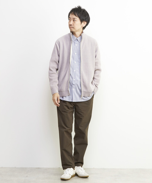 MEN'S MELROSE(メンズメルローズ)の「ストームフリースワンプリーツイージーパンツ | ストレッチ/撥水/透湿/防シワ/ウォッシャブル(スラックス・メンズ・ブラウン/ブラック・3/2/4)」の12枚目の写真