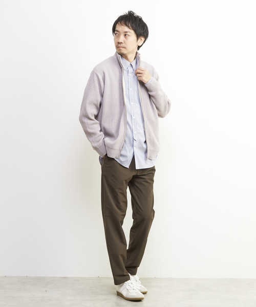 MEN'S MELROSE(メンズメルローズ)の「ストームフリースワンプリーツイージーパンツ | ストレッチ/撥水/透湿/防シワ/ウォッシャブル(スラックス・メンズ・ブラウン/ブラック・3/2/4)」の13枚目の写真