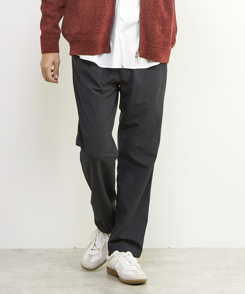 MEN'S MELROSE(メンズメルローズ)の「ストームフリースワンプリーツイージーパンツ | ストレッチ/撥水/透湿/防シワ/ウォッシャブル(スラックス・メンズ・ブラウン/ブラック・3/2/4)」の14枚目の写真