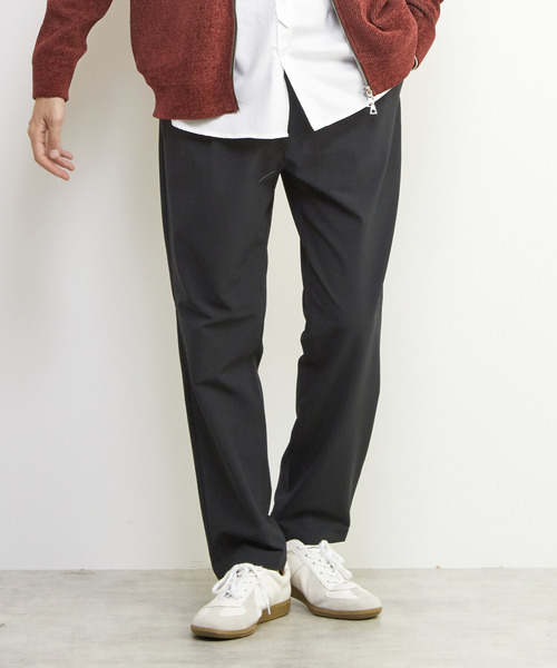 MEN'S MELROSE(メンズメルローズ)の「ストームフリースワンプリーツイージーパンツ | ストレッチ/撥水/透湿/防シワ/ウォッシャブル(スラックス・メンズ・ブラウン/ブラック・3/2/4)」の15枚目の写真