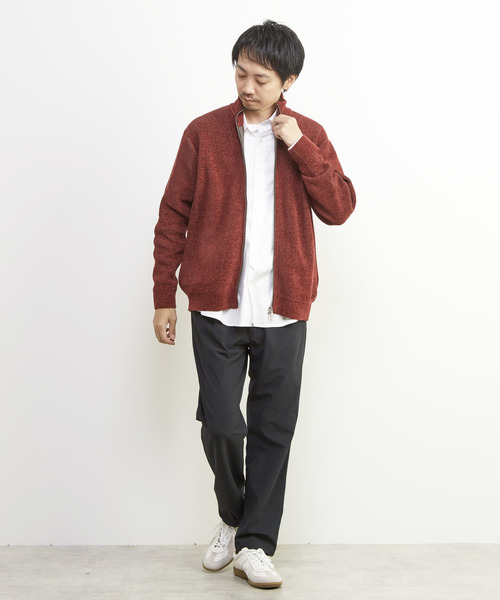 MEN'S MELROSE(メンズメルローズ)の「ストームフリースワンプリーツイージーパンツ | ストレッチ/撥水/透湿/防シワ/ウォッシャブル(スラックス・メンズ・ブラウン/ブラック・3/2/4)」の16枚目の写真
