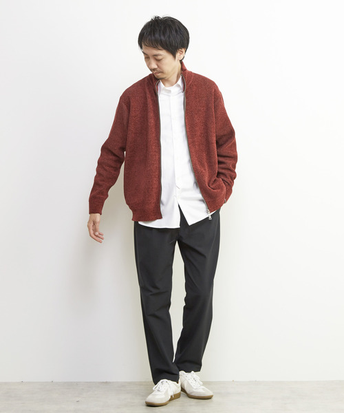 MEN'S MELROSE(メンズメルローズ)の「ストームフリースワンプリーツイージーパンツ | ストレッチ/撥水/透湿/防シワ/ウォッシャブル(スラックス・メンズ・ブラウン/ブラック・3/2/4)」の17枚目の写真