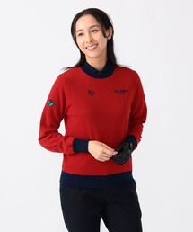 良品⭐️ビームスゴルフ　ハイネックニット　ワッペン　ゴルフウェア　メンズ　赤 reonard_1-240001157842