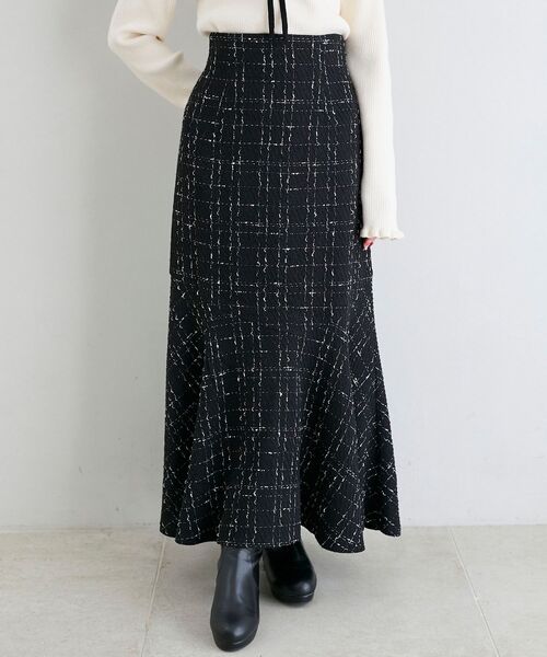 MAJESTIC LEGON（マジェスティックレゴン）の「ツイードマーメイドロングスカート（スカート・レディース・ホワイト系その他2/ブラック系その他・X-SMALL/SMALL/MEDIUM）」の20枚目の写真