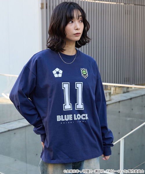 MONO-MART(モノマート)の「【ブルーロック】別注 グラフィティ/ナンバリング アソート 刺繍 ロングスリーブ Tシャツ(Tシャツ/カットソー・レディース・ブラック系/ホワイト系/ブラック系2/ネイビー系/ホワイト系2・M/L)」の11枚目の写真