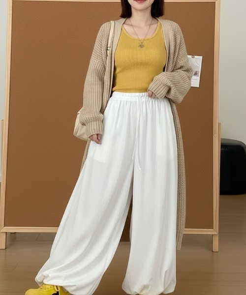 cammie(キャミー)の「裾バルーンパンツ(その他パンツ・レディース・ブラック/ホワイト・L/M)」の7枚目の写真