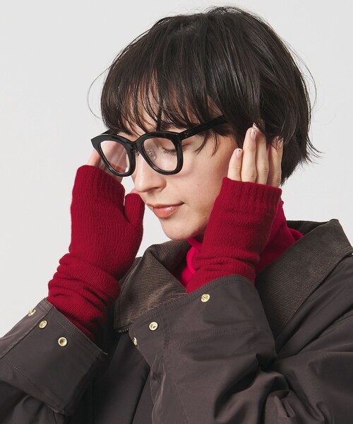 別注】＜Johnstons of Elgin＞カシミヤ ロング フィンガーレスグローブ