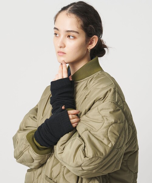 別注】＜Johnstons of Elgin＞カシミヤ ロング フィンガーレスグローブ