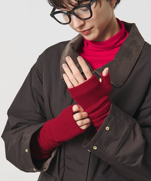 別注】＜Johnstons of Elgin＞カシミヤ ロング フィンガーレスグローブ