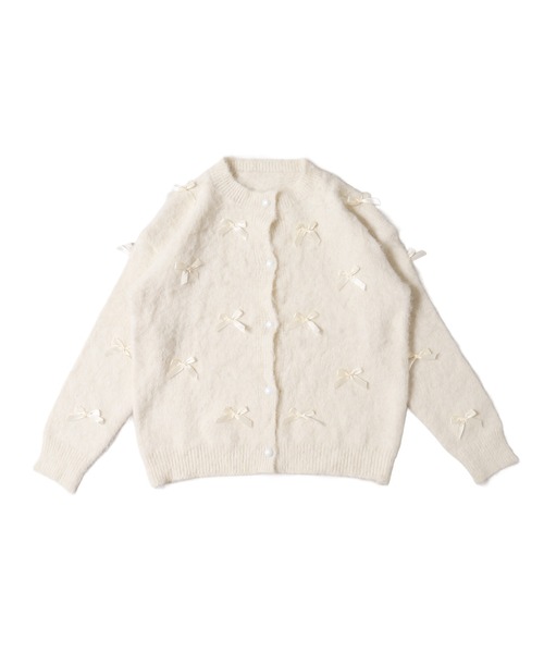 PHILLY(フィリー)の「モヘアタッチミニリボンニットカーディガン(カーディガン/ボレロ・レディース・アイボリー/グレー・FREE)」の10枚目の写真