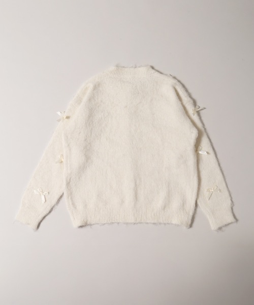 PHILLY(フィリー)の「モヘアタッチミニリボンニットカーディガン(カーディガン/ボレロ・レディース・アイボリー/グレー・FREE)」の15枚目の写真