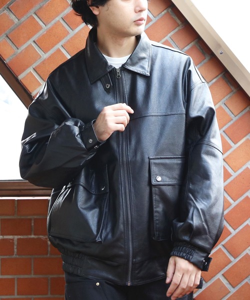 8(eight)(エイト)の「ボア衿脱着G1PUブルゾン(ブルゾン・メンズ・ブラック/ブラウン・MEDIUM/LARGE)」の18枚目の写真