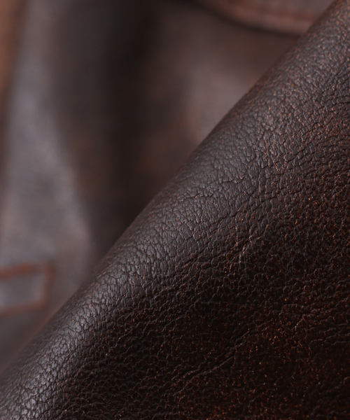 JOINT WORKS（ジョイントワークス）の「フェードレザー トラッカーブルゾン / Faded Faux Leather Tracker Blouson（ブルゾン・メンズ・ブラック/ブラウン・MEDIUM/LARGE）」の11枚目の写真