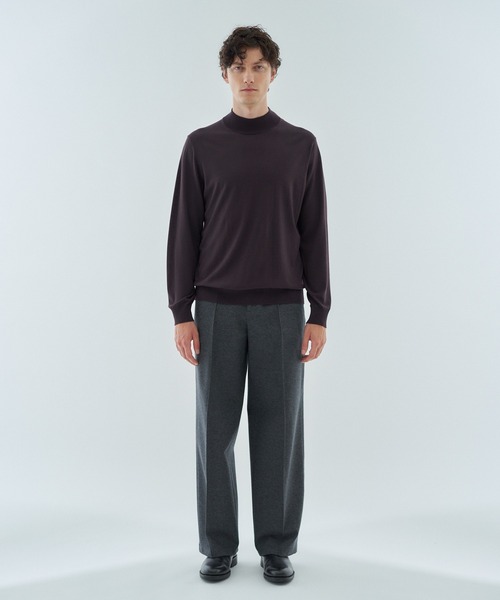 ESTNATION(エストネーション)の「ESTNATION / ウール モックネックプルオーバーニット(ニット/セーター・メンズ・キャメル/ダークブラウン/ブラック・MEDIUM/LARGE)」の18枚目の写真