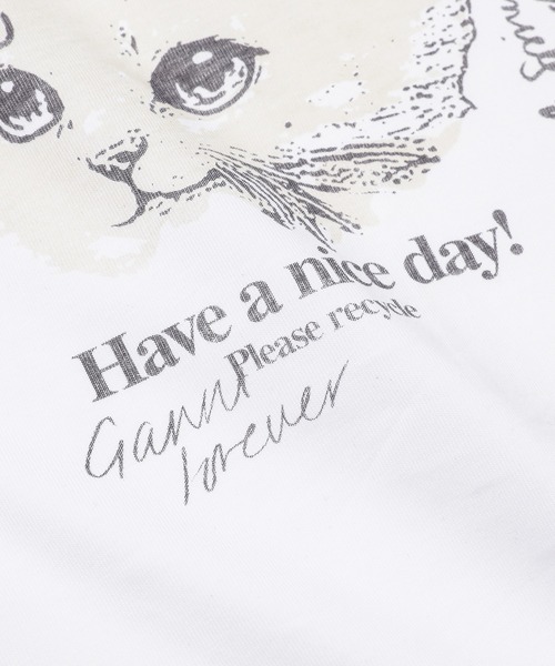 GANNI（ガニー）の「Basic Cotton Jersey Kitty Fitted T-shirt（Tシャツ/カットソー・レディース・ホワイト系その他・XS/S/M）」の4枚目の写真
