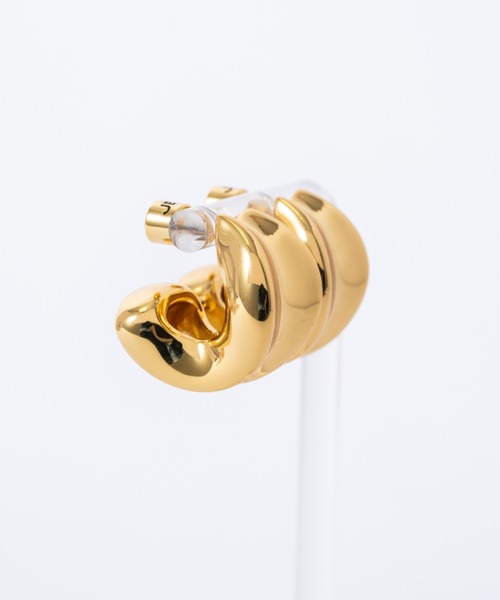 JENNYBIRD(ジェニーバード)の「【JENNY BIRD/ジェニーバード】フープピアス Chunky Doune Hoop(ピアス(両耳用)・レディース・ゴールド/シルバー・FREE)」の4枚目の写真