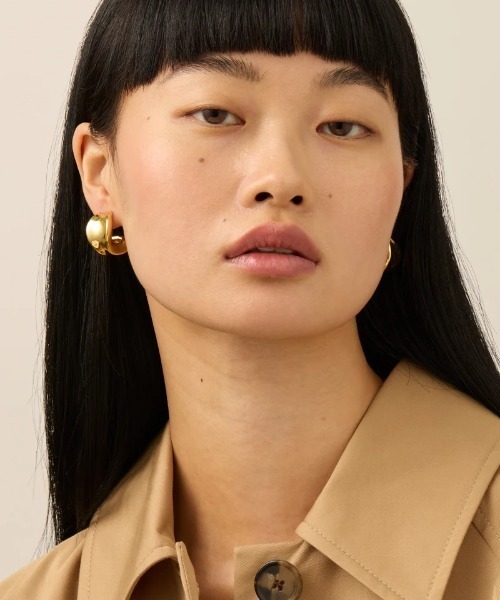 JENNYBIRD(ジェニーバード)の「【JENNY BIRD/ジェニーバード】フープピアス Chunky Doune Hoop(ピアス(両耳用)・レディース・ゴールド/シルバー・FREE)」の6枚目の写真