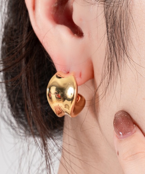 JENNYBIRD(ジェニーバード)の「【JENNY BIRD/ジェニーバード】フープピアス Chunky Doune Hoop(ピアス(両耳用)・レディース・ゴールド/シルバー・FREE)」の14枚目の写真