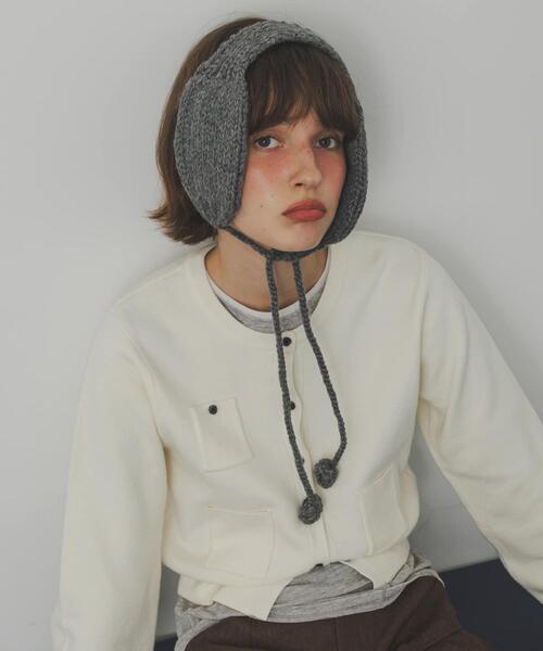 SMELLY(スメリー)の「ニットイヤーマフ(イヤーマフ・レディース・アイボリー/グレー/モカ・-)」の3枚目の写真