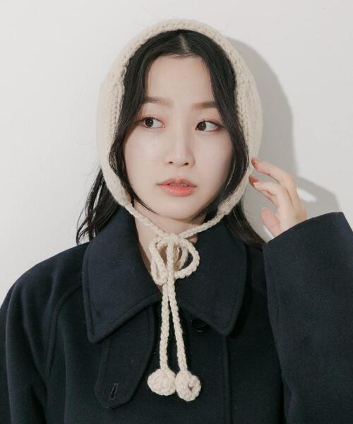 SMELLY(スメリー)の「ニットイヤーマフ(イヤーマフ・レディース・アイボリー/グレー/モカ・-)」の2枚目の写真