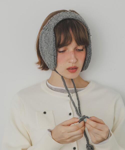 SMELLY(スメリー)の「ニットイヤーマフ(イヤーマフ・レディース・アイボリー/グレー/モカ・-)」の16枚目の写真