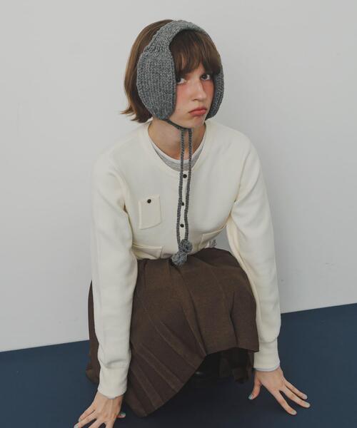 SMELLY(スメリー)の「ニットイヤーマフ(イヤーマフ・レディース・アイボリー/グレー/モカ・-)」の18枚目の写真