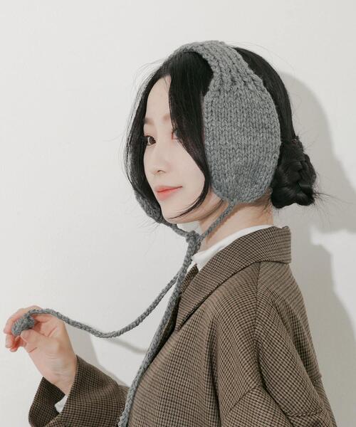 SMELLY(スメリー)の「ニットイヤーマフ(イヤーマフ・レディース・アイボリー/グレー/モカ・-)」の20枚目の写真