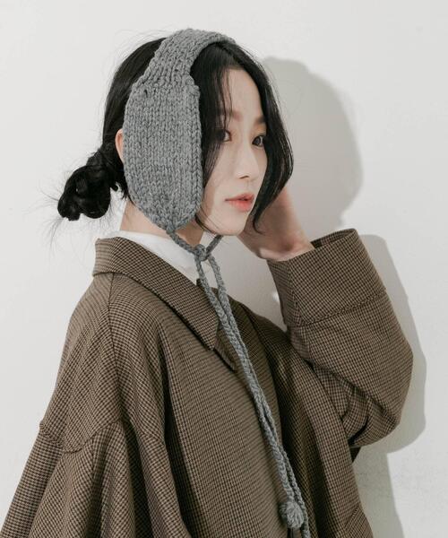SMELLY(スメリー)の「ニットイヤーマフ(イヤーマフ・レディース・アイボリー/グレー/モカ・-)」の22枚目の写真