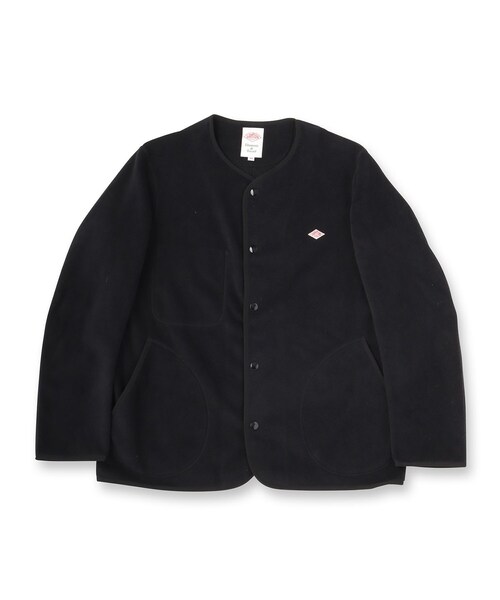DANTON(ダントン)の「DANTON(ダントン)FLEECE COLLARLESS JACKET|ジャケット(ブルゾン・メンズ・グリーン/ブラック・40/38/42)」の1枚目の写真